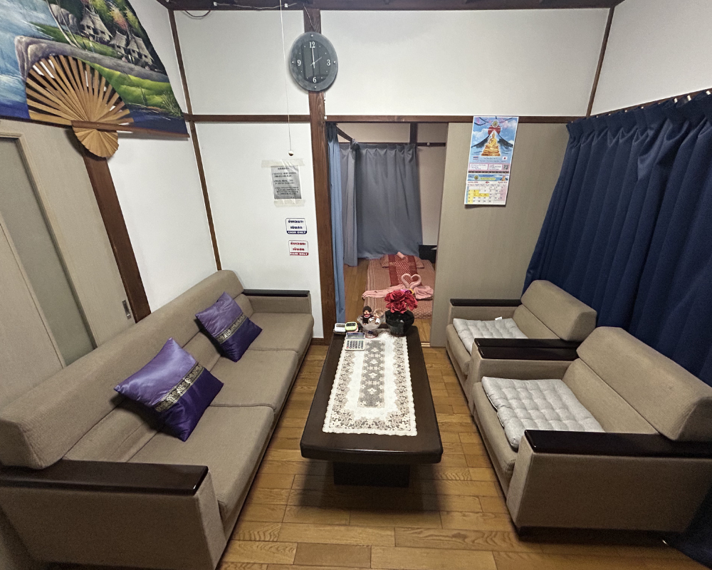 茨城県ひたちなか市東大島・勝田のタイ古式マッサージ・サリカの待合室
